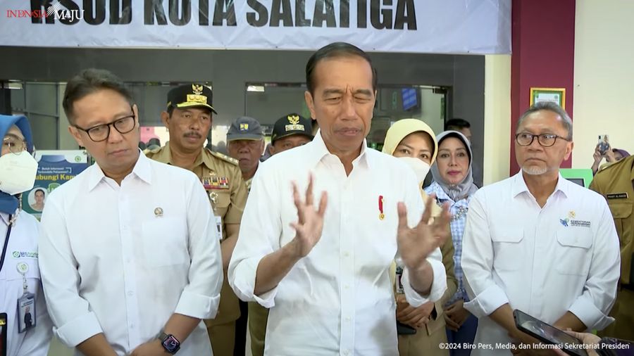 Keterangan Pers Presiden Jokowi Usai Tinjau RSUD Kota Salatiga, 22 Januari 2024. (Tangkapan Layar Youtube)