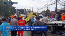 Video: 14 Orang Korban Kecelakaan Beruntun di Puncak Bogor
