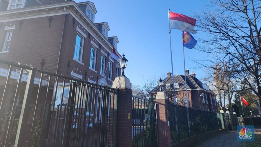 Kantor KBRI di Den Haag, Belanda. (Tommy Patrio Sorongan/CNBC Indonesia)