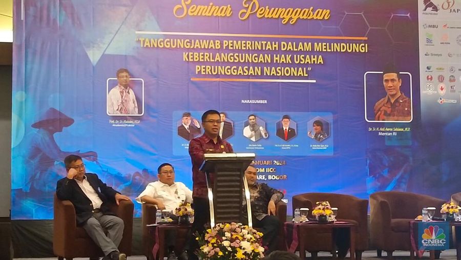Deputi I Bidang Ketersediaan dan Stabilisasi Pangan Badan Pangan Nasional (Bapanas) I Gusti Ketut Astawa. (CNBC Indonesia/Martyasari Rizky)