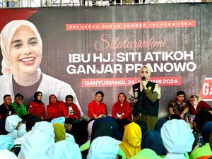 Atikoh Sampaikan Program Stabilitas Harga Pangan Ganjar-Mahfud di Banyuwangi