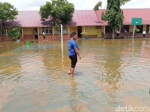 Ular Jadi Ancaman saat Banjir, Siswa SMPN 25 Palembang Belajar Daring