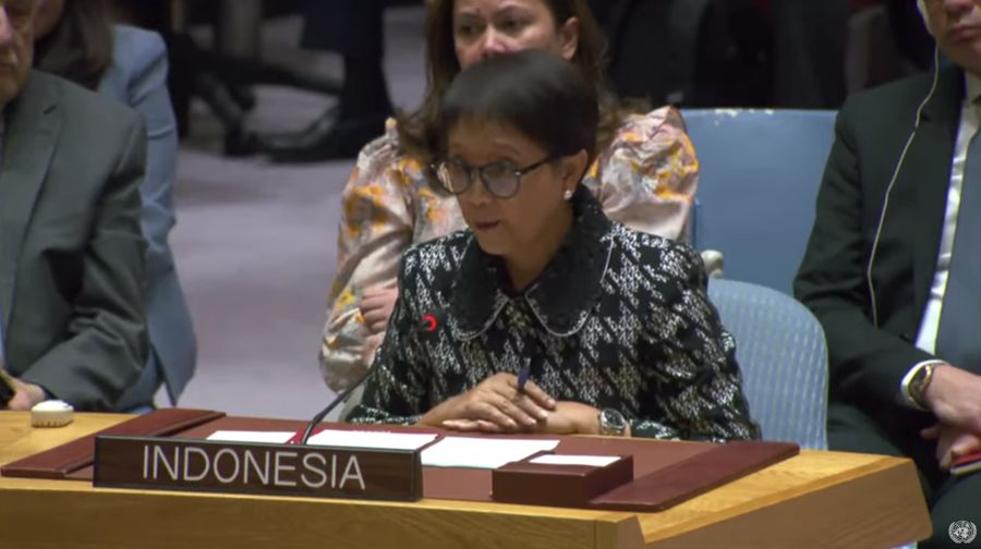Menlu RI Retno Marsudi. (Tangkapan Layar Youtube United Nations)