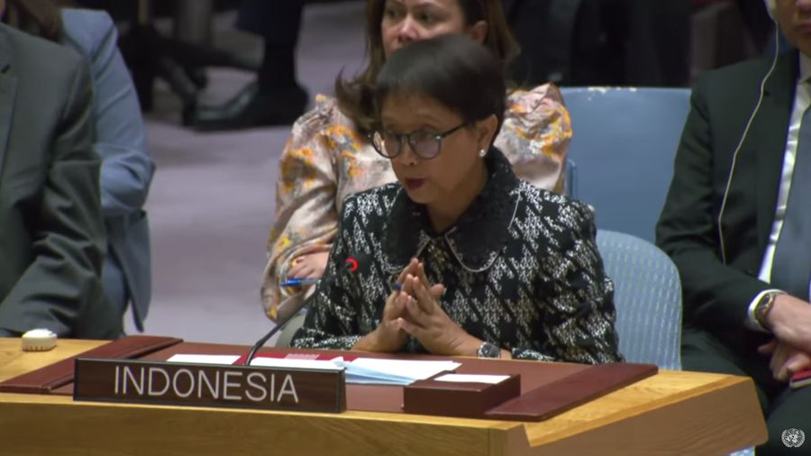 Menlu RI Retno Marsudi. (Tangkapan Layar Youtube United Nations)