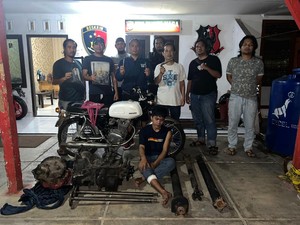 Curi Motor Mantan Bos untuk Beli Sabu-Judi Slot, Wahyudin Ditembak Polisi