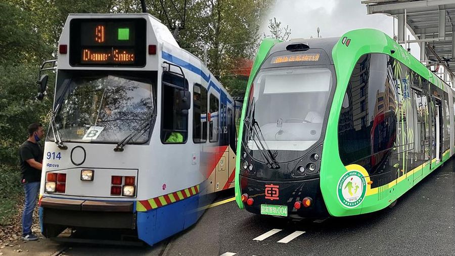 Foto Kolase Trem dan Otonom atau Autonomous Rail Transit (ART). (Dok. Twoeggz.com dan Widoyoko)