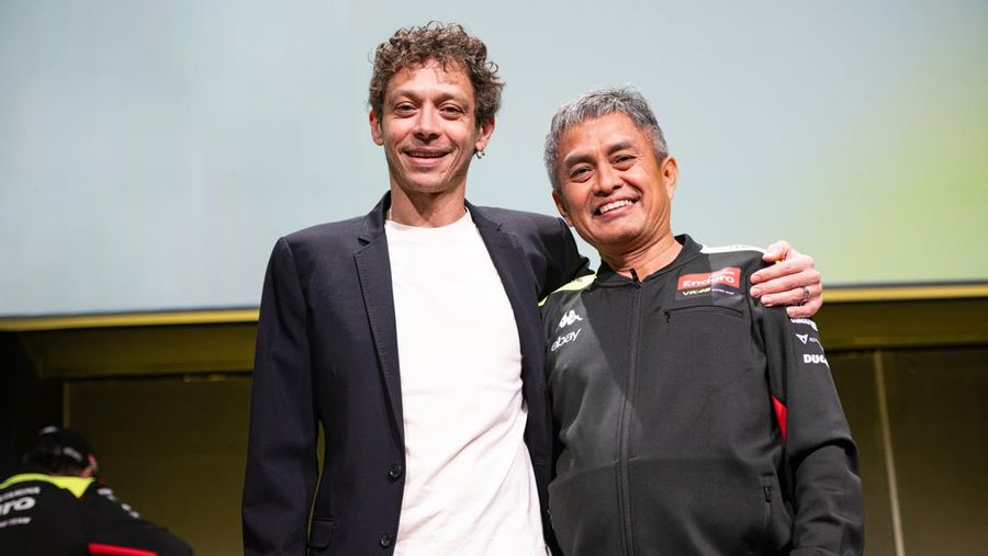 Pertamina Lubricants bersama VR 46 Racing Team akhirnya meluncurkan Pertamina Enduro VR 46 Racing Team dengan new livery. (Dok. PT Pertamina Lubricants dan VR 46)