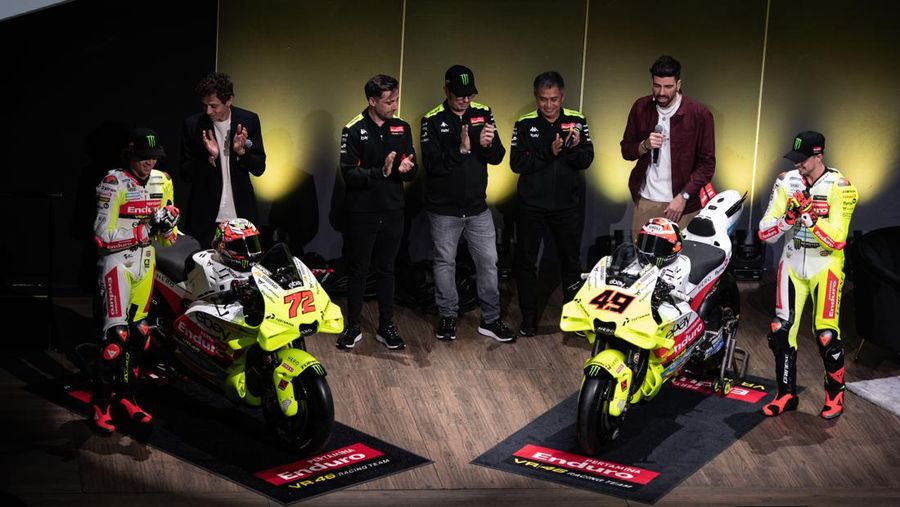 Pertamina Lubricants bersama VR 46 Racing Team akhirnya meluncurkan Pertamina Enduro VR 46 Racing Team dengan new livery. (Dok. PT Pertamina Lubricants dan VR 46)