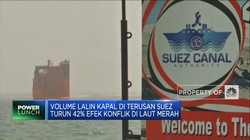 Video: Volume Lalin Kapal Terusan Suez Turun Efek Konflik Laut Merah