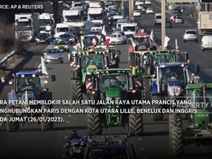 Video: Demo Petani Prancis, Blokir Jalan Dengan Traktor