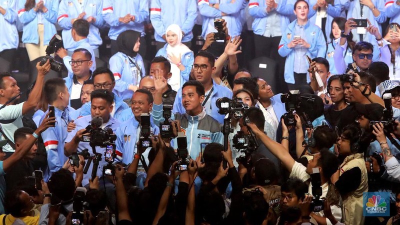 Kampanye Capres Cawapres no urut 2 Prabowo - Gibran. (CNBC Indonesia/Muhamad Sabki)