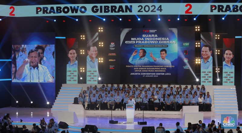 Kampanye Capres Cawapres no urut 2 Prabowo - Gibran. (CNBC Indonesia/Muhamad Sabki) Kampanye Capres Cawapres no urut 2 Prabowo - Gibran. (CNBC Indonesia/Muhamad Sabki)