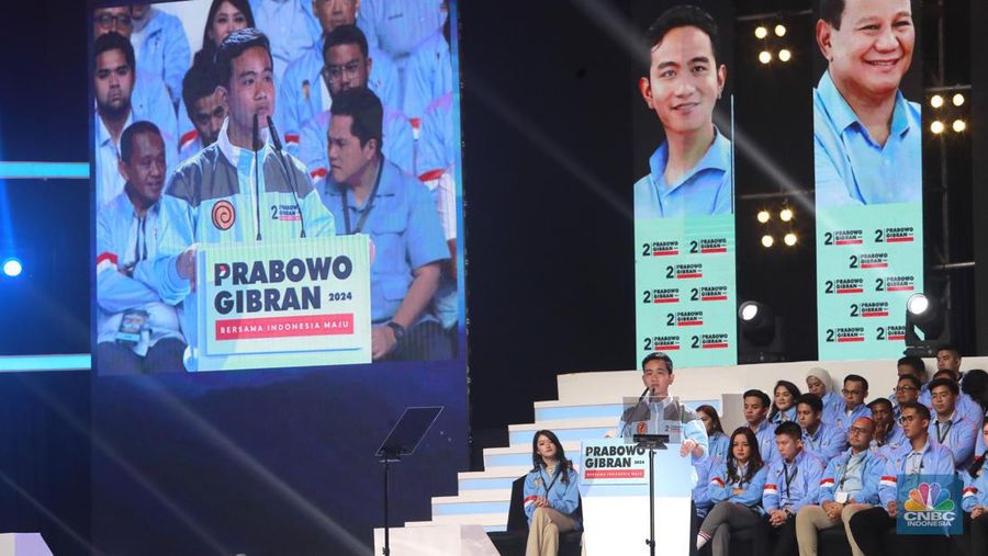 Kampanye Capres Cawapres no urut 2 Prabowo - Gibran. (CNBC Indonesia/Muhamad Sabki)