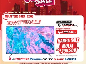 Banjir Diskon! Beli TV di Transmart Full Day Sale Bisa Hemat Rp 4 Jutaan