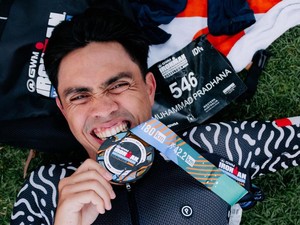 Ditto Percussion Butuh Waktu 5 Tahun untuk Ikuti Triatlon, Finish Hampir 12 Jam