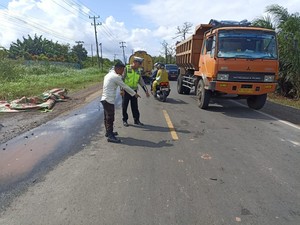 Nyawa Yansen Melayang Usai Motornya Adu Kambing di Tanjung Api-api