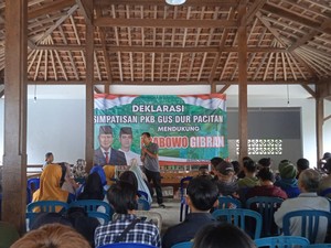 Simpatisan PKB Gus Dur Pacitan Deklarasi Dukung Prabowo-Gibran
