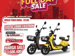 Banjir Diskon! Beli Sepeda Listrik di Transmart Full Day Sale Hemat Rp 1,4 Jutaan