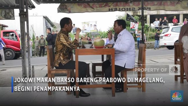 Jokowi Makan Bakso Bareng Prabowo Di Magelang Begini Penampakannya