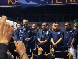 Kampanye di Lampung, Surya Paloh Ajak Pendukungnya Menangkan NasDem dan AMIN