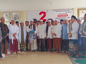 Pimpinan Ponpes Salafiyah Lebak Banten Deklarasikan Dukungan Prabowo-Gibran