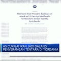 Video: AS Curigai Iran Jadi Dalang Penyerangan Tentara Di Yordania