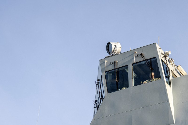 Fregat Denmark Iver Huitfeldt berangkat ke Teluk Aden, dari Pangkalan Angkatan Laut di Korsoer, Denmark, 29 Januari 2024. Fregat Denmark akan berkontribusi untuk memperkuat keamanan maritim di dan sekitar Laut Merah. Fregat Denmark Iver Huitfeldt berangkat ke Teluk Aden, dari Pangkalan Angkatan Laut di Korsoer, Denmark, 29 Januari 2024. Fregat Denmark akan berkontribusi untuk memperkuat keamanan maritim di dan sekitar Laut Merah. (Ritzau Scanpix/Mads Claus Rasmussen via REUTERS)