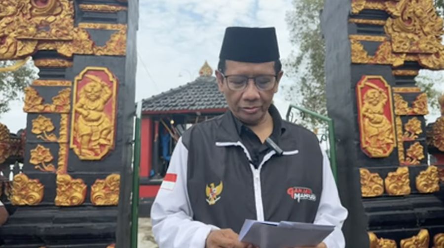 Calon Wakil Presiden nomor urut 3, Mahfud Md saat berada di Lampung Tengah, Rabu (31/1/2024). (Tangkapan layar Youtube Mahfud MD Official)