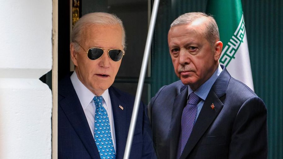 Foto kolase Presiden AS Joe Biden dan Presiden Turki Recep Tayyip Erdoğan. (Dok. AP)