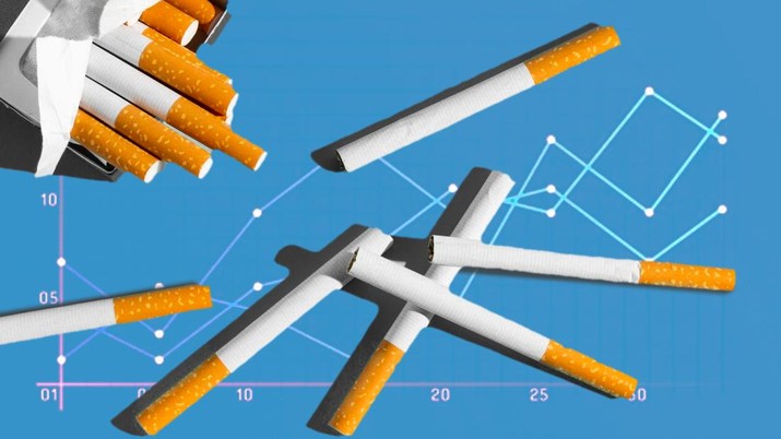 Infografis Riset, Produksi Rokok