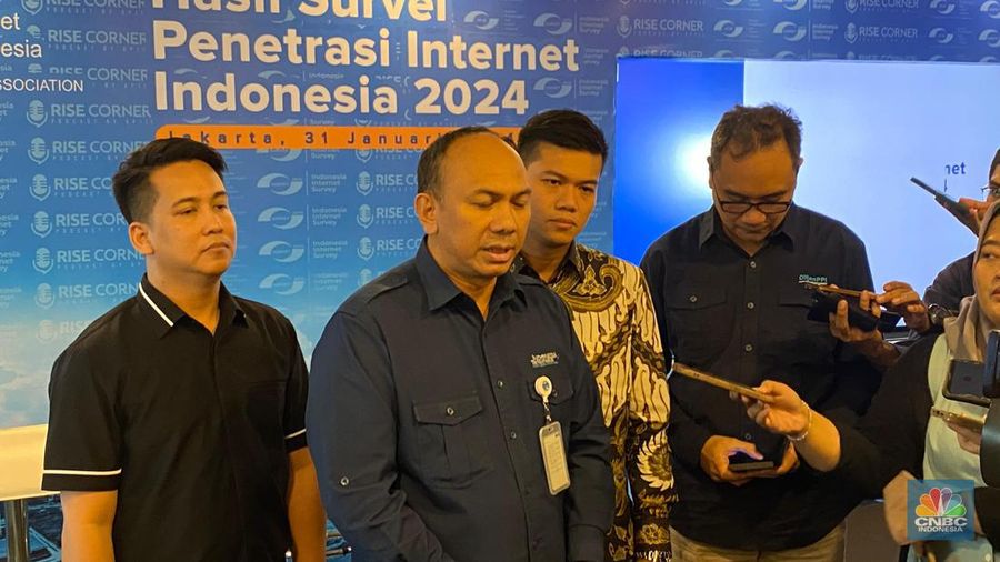 Press Conference Hasil Survei Penetrasi Internet Indonesia Tahun 2024 (CNBC Indonesia/Novina)