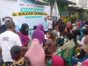 Gelar Bazar Murah, Relawan Samawi Kampanyekan Prabowo-Gibran di Jakut
