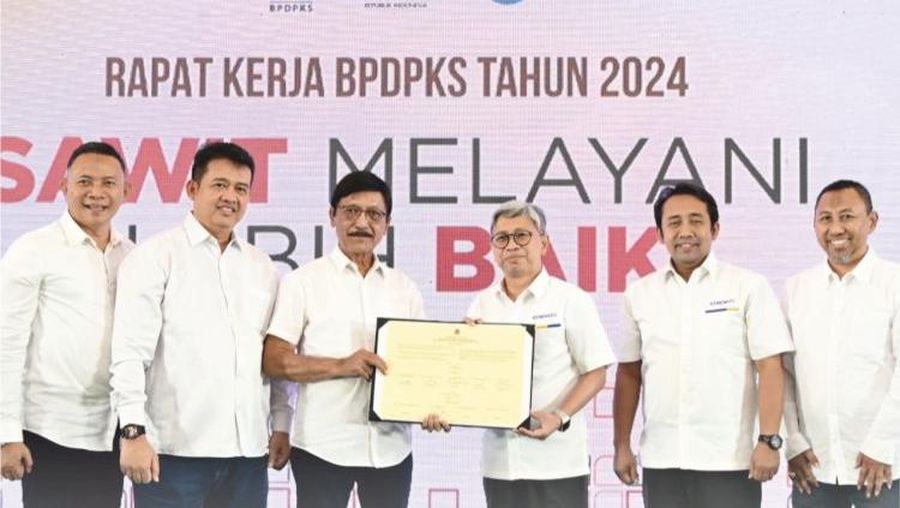 Badan Pengelola Dana Perkebunan Kelapa Sawit (BPDPKS) kembali mengadakan Rapat Kerja Tahun 2024 di Bogor, bertujuan untuk mengevaluasi pencapaian tahun sebelumnya serta merancang strategi menghadapi tahun 2024. (Dok. bpdp)