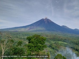 Gunung Semeru Erupsi Semburkan Abu Vulkanik Setinggi 500 Meter