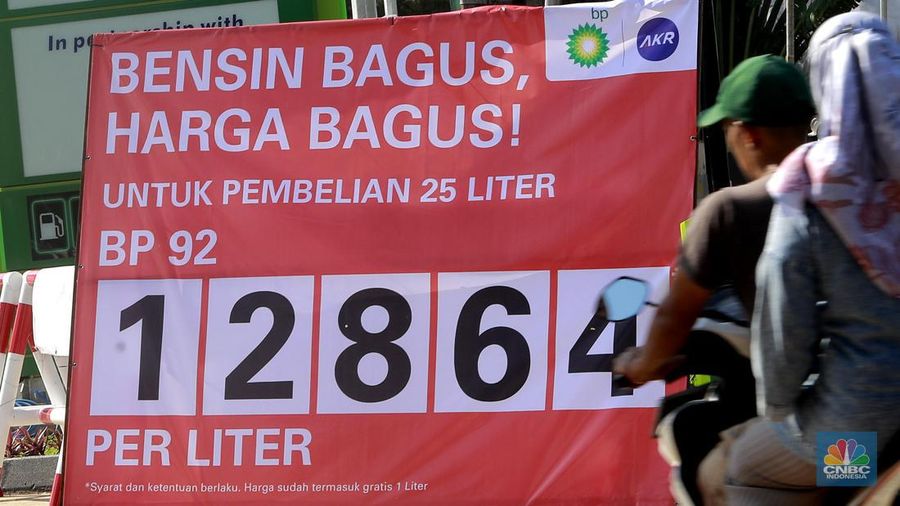 PT Pertamina (Persero) per 1 Februari 2024 ini tidak mengubah harga Bahan Bakar Minyak (BBM) khususnya BBM non subsidi di seluruh SPBU yang ada di Indonesia, Kamis (1/2/2024). (CNBC Indonesia/Muhammad Sabki)
