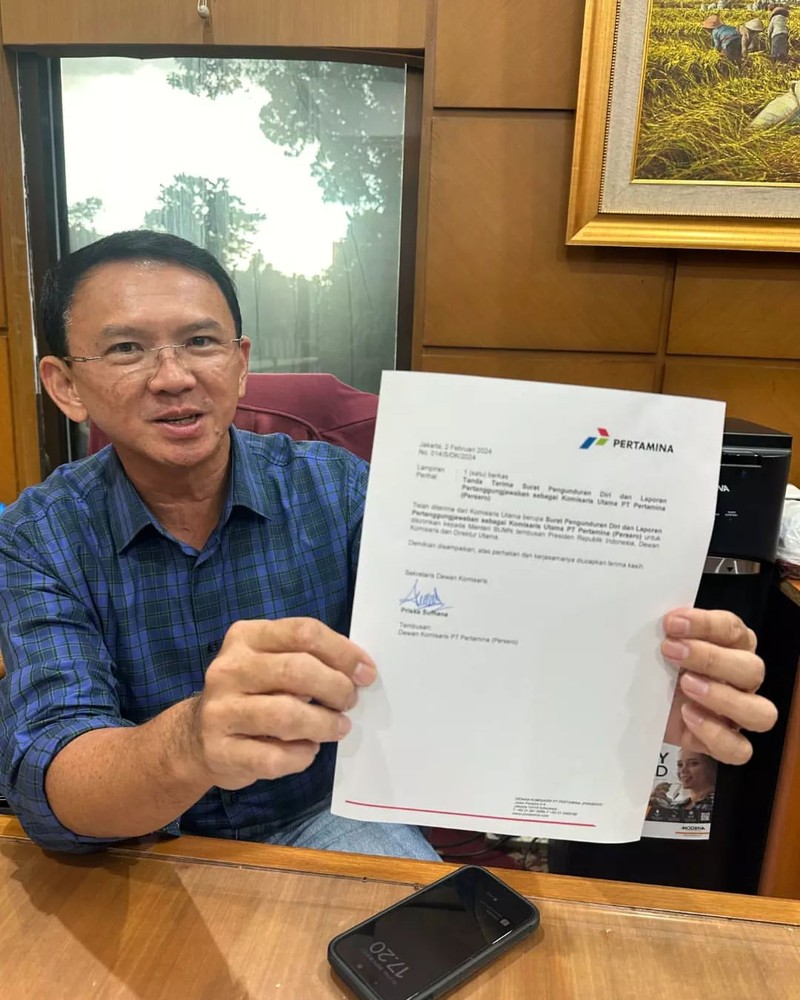 Basuki Tjahaja Purnama mengundurkan diri sebagai Komisaris Utama PT Pertamina. Basuki Tjahaja Purnama mengundurkan diri sebagai Komisaris Utama PT Pertamina. (Instagram @basukibtp)