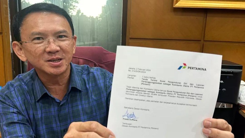 Basuki Tjahaja Purnama mengundurkan diri sebagai Komisaris Utama PT Pertamina. (Instagram @basukibtp)