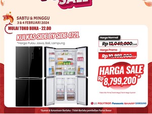 Diskon Melimpah! Beli Kulkas di Transmart Full Day Sale Bisa Hemat Rp 3,2 Juta