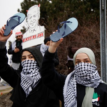 Detik-Detik Biden Dihadang Pro Palestina Sebelum Kampanye Pilpres