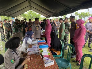 Sosialisasi Pemilu Damai dengan Bagikan Sembako-Cek Kesehatan di Ngawi