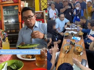 Ridwan Kamil Jajan Es Krim di Braga hingga Temani Gibran Makan Seblak