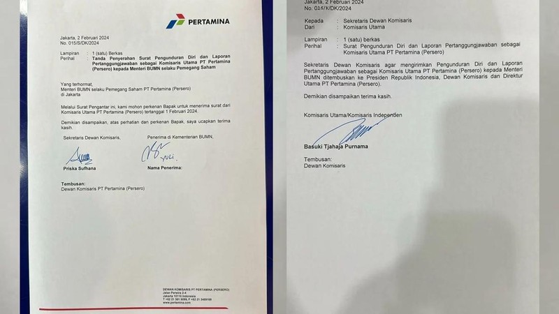 Basuki Tjahaja Purnama mengundurkan diri sebagai Komisaris Utama PT Pertamina. (Instagram @basukibtp)