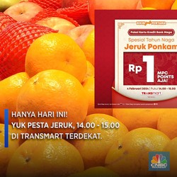 Jangan Lupa! Hari Ini Beli Jeruk Imlek Cuma Rp 1 di Transmart Ini