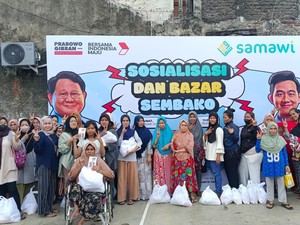 Kampanyekan Prabowo-Gibran, Relawan Samawi Gelar Bazar Murah di Jaktim
