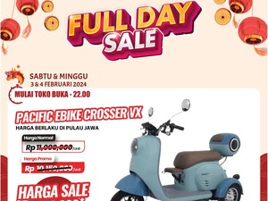 Sepeda Listrik di Transmart Full Day Diskon Jutaan Rupiah