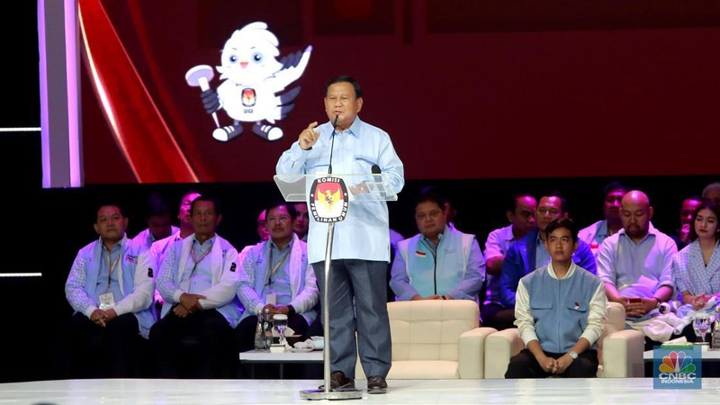 Suasana debat Capres di JCC. (CNBC Indonesia/Muhammad Sabki)