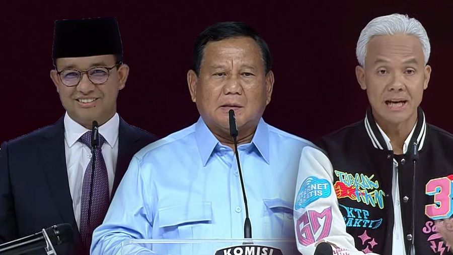 Debat kelima calon presiden Pemilu 2024 di JCC, Jakarta, Minggu, (4/2/2024). (Tangkapan Layar Youtube KPU RI)