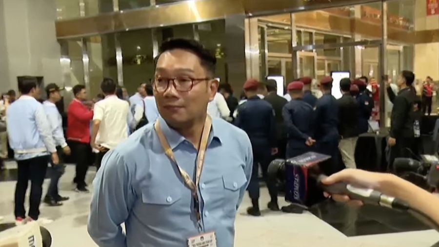 Gubernur Jawa Barat, Ridwan Kamil di Debat Capres kelima. (Tangkapan layar Youtube)