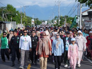 Ramai Dukung Prabowo-Gibran di NTB dengan Jalan Sehat Gemoy dan Senam Gemoy