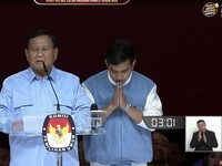 Minta Maaf ke Anies-Ganjar, Ini Pidato Penutup Prabowo di Debat Final